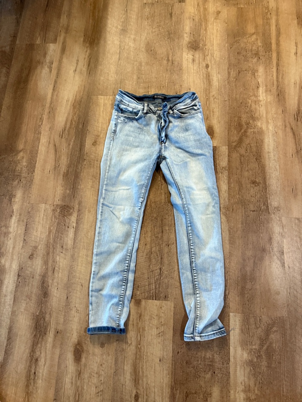 BAMBOO Light Wash Slim Straight girl’s Jeans